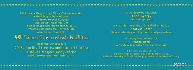 40. Városi Gyermekrajz Kiállítás